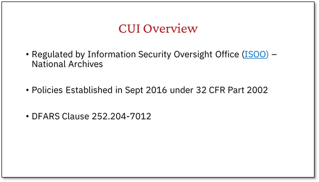 CUI-Overview